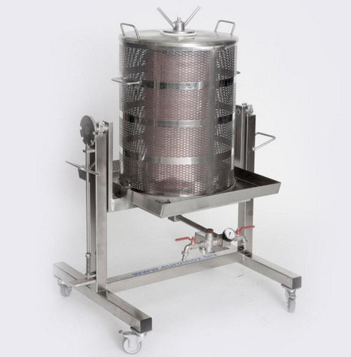 KRENN Hydropresse aus Edelstahl 160 Liter Wasserdruckpresse kippbar Wasserpresse