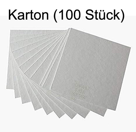 100 Stück Filterschichten zur Sterilfiltration ST7N, 20x20cm, Hobra